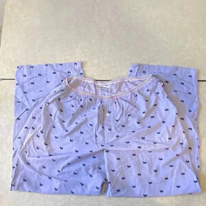Tommy Hilfiger Flannel Lounge Pajama Pant Purplish Stripe Dog print Size L‎